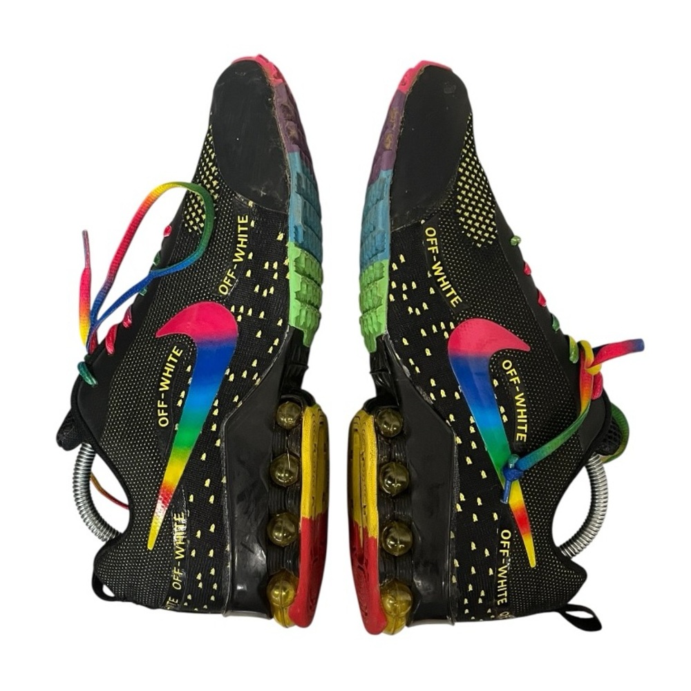Nike | Airmax Shox Off-White Black Rainbow Colored Accents Sneakers 8.5 - Picture 9 of 10
